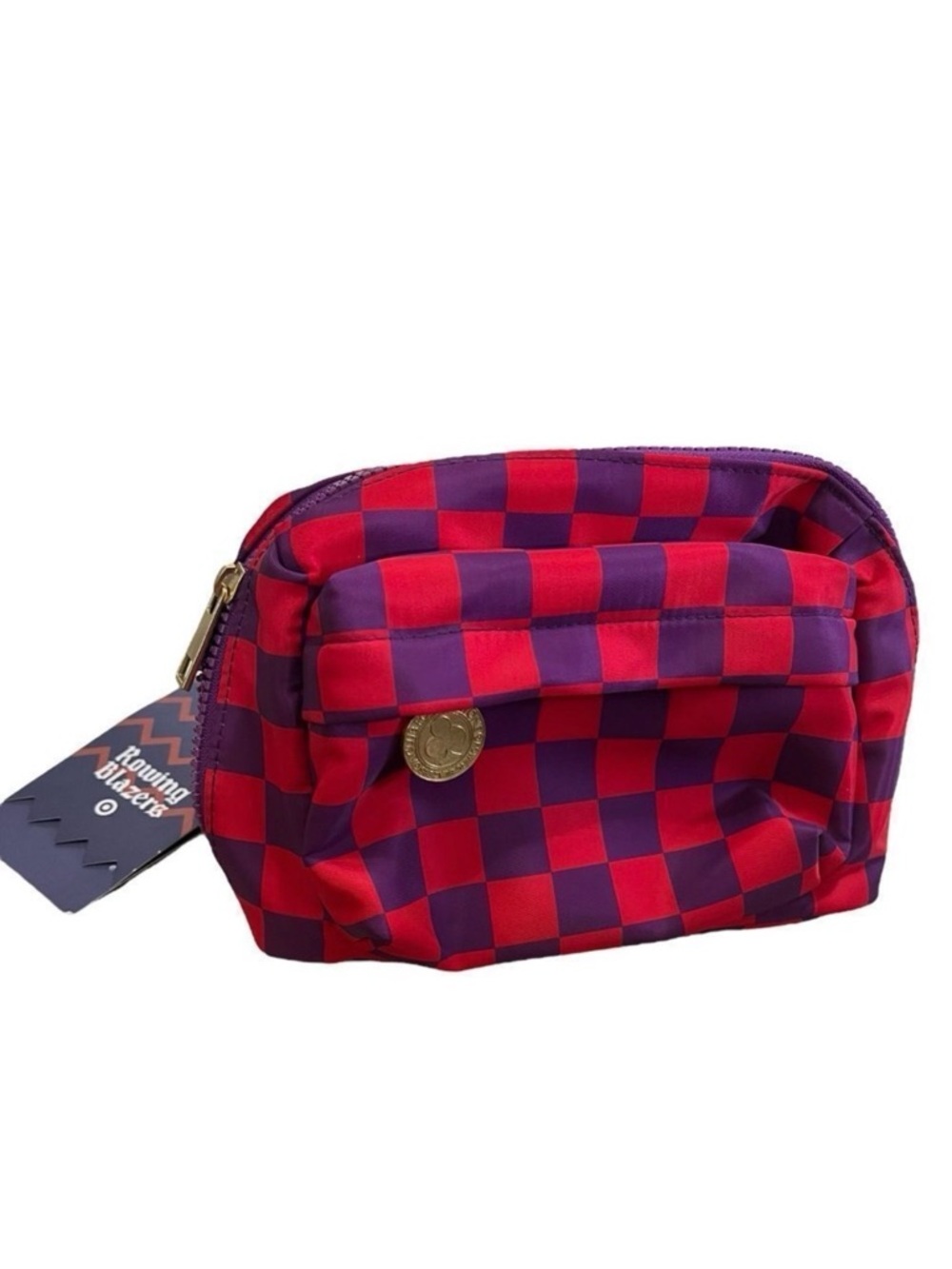 Rowing Blazers Red and Purple Checker Fanny Bag